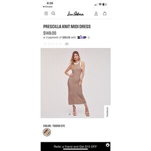 NWT Anthropologie SAM EDELMAN WOMEN S PRESCILLA Stripe KNIT MIDI DRESS‎ STRETCH
